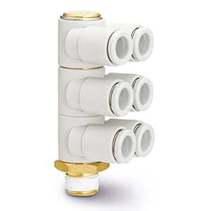 Triple Branch Universal Male Elbow