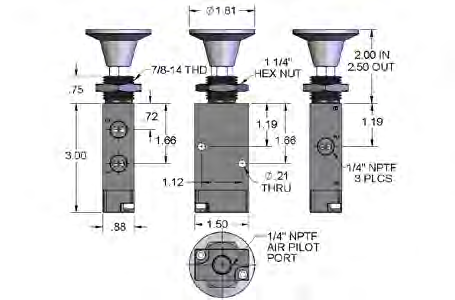 Alkon Corporation TD-4210-R dimensions Alkon Corporation TD-4210-R dimensions