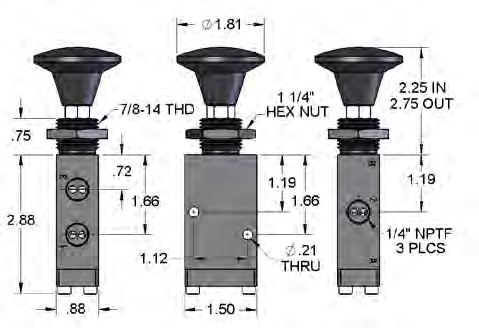 Alkon Corporation TD-4280 dimensions Alkon Corporation TD-4280 dimensions