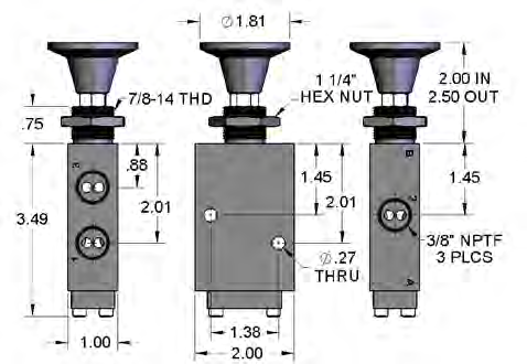 Alkon Corporation TD-6200-R dimensions Alkon Corporation TD-6200-R dimensions