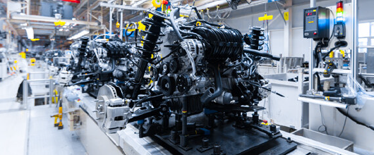 Industrial machinery showing signs of impact and vibration problems