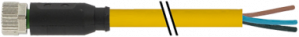 Murrelektronik Female M8, 3-pole, Yellow PVC, 5m Cable 7000-08041-0100500