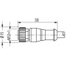 Murrelektronik Female M12, 4-Pole, Yellow PVC, 2m Cable 7000-12221-0140200 diagram