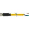 Murrelektronik Female M8, 3-pole, Yellow PVC, 3m Cable 7000-08041-0100300