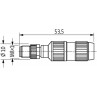 Murrelektronik Male M8, 3-pole, Field Wireable Insulation Displacement Connectors (IDC) 7000-08321-0000000 diagram