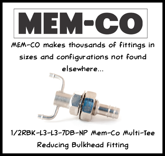 1/2RBK-L3-L3-7DB-NP Mem-Co Multi-Tee Reducing Bulkhead Fitting