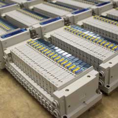 SMC SY3000 Manifolds with EX260 EthernetIP Bus Heads.